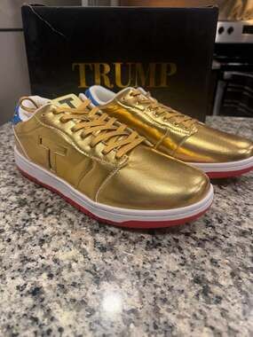 Trump 1's Never Surrender Gold Sneakers